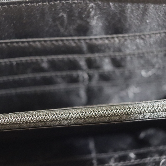 Vera Bradley Black White Laser Cut Accordion Wallet Faux Leather Compact - Picture 6 of 10